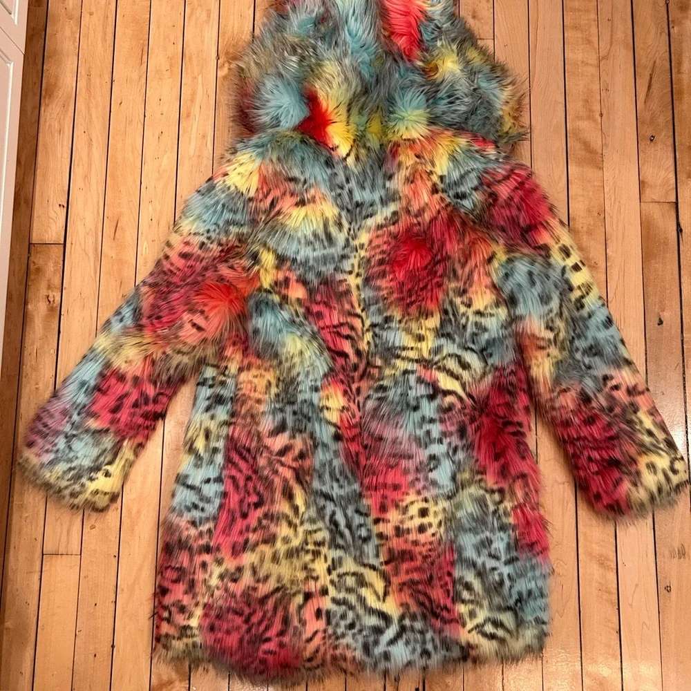 SpiritHoods Multicolor Faux Fur Teddy Jacket Oaxaca Jaguar Classic - Picture 9 of 10